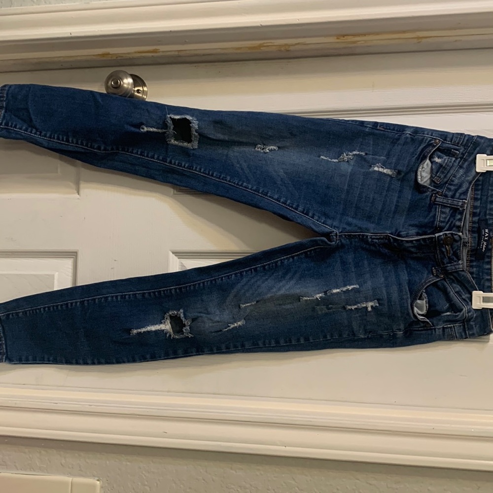 Distressed jeans